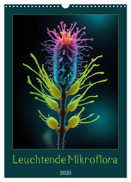 Produktbild: Leuchtende Mikroflora (Wandkalender 2026 DIN A3 hoch), CALVENDO Monatskalender