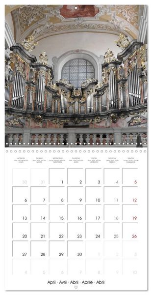 Produktbild: Fantastic German Church Organs (Wall Calendar 2026 12 &times; 12 Inch) CALVENDO 12 Month Wall Calendar