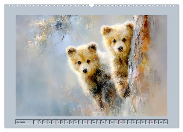 Produktbild: B&auml;renkinder. Kleine Waldseelen im Licht der Natur (Wandkalender 2027 DIN A2 quer), CALVENDO Monatskalender