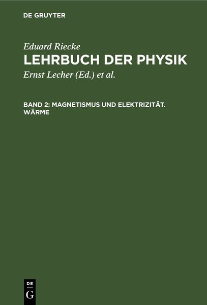 Produktbild: Magnetismus und Elektrizität. Wärme