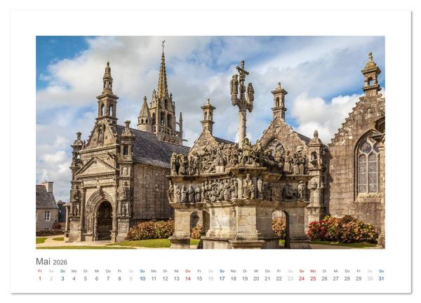 Produktbild: Bretagne - Zauber der C&ocirc;te de Granit Rose (Wandkalender 2026 DIN A2 quer), CALVENDO Monatskalender