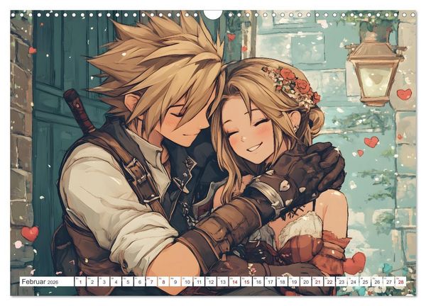 Produktbild: Das Jahr der Liebe: Verliebte P&auml;rchen im Manga-Stil (Wandkalender 2026 DIN A3 quer), CALVENDO Monatskalender
