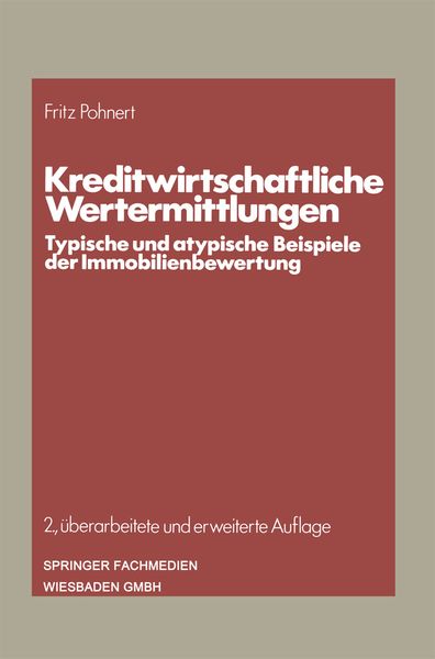 Produktbild: Kreditwirtschaftliche Wertermittlungen