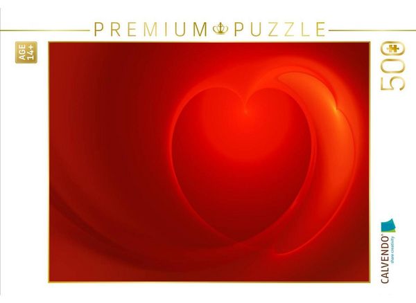 CALVENDO Puzzle Das rote fraktale Herz | 500 Teile Lege-Größe 48 × 36 cm Foto-Puzzle für Erwachsene