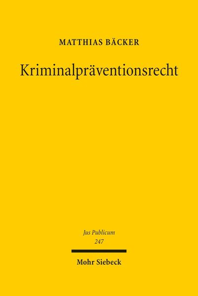 Produktbild: Kriminalpräventionsrecht