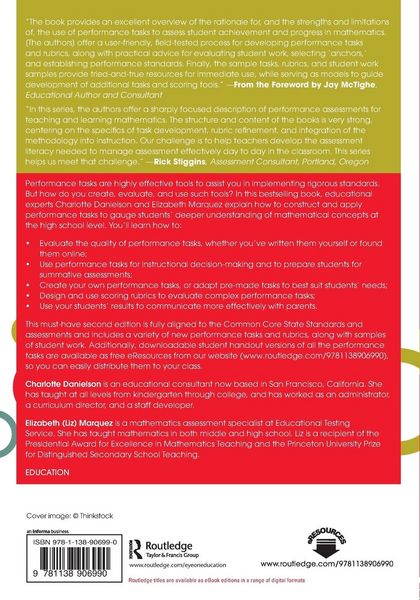 Produktbild: Performance Tasks and Rubrics for High School Mathematics