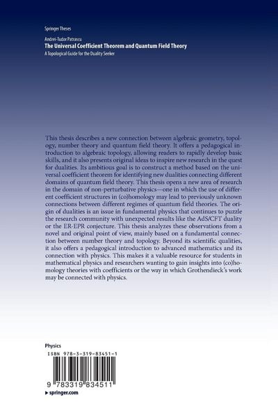 Produktbild: The Universal Coefficient Theorem and Quantum Field Theory