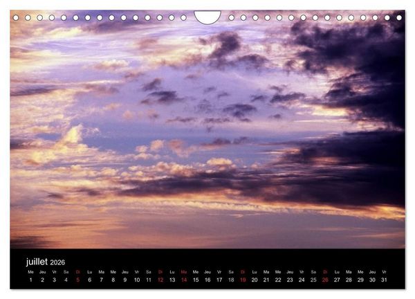 Produktbild: Couchers de soleil (Calendrier mural 2026 DIN A4 vertical), CALVENDO calendrier mensuel