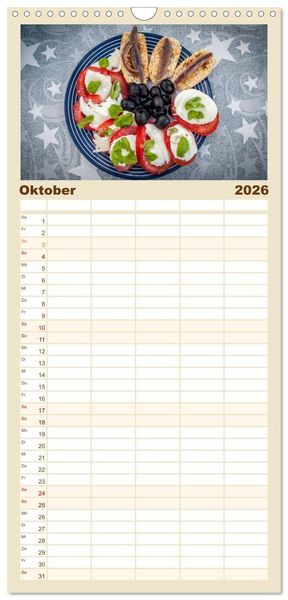 Produktbild: Familienplaner 2026 - Toskana 2026 mit 5 Spalten (Wandkalender, 21 x 45 cm) CALVENDO