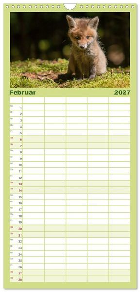 Produktbild: Familienplaner 2027 - Bei den Jungf&uuml;chsen mit 5 Spalten (Wandkalender, 21 x 45 cm) CALVENDO