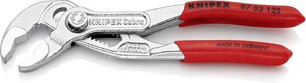 Produktbild: Knipex Cobra 87 03 125 Wasserpumpenzange Schl&uuml;sselweite (metrisch) 27mm 125mm