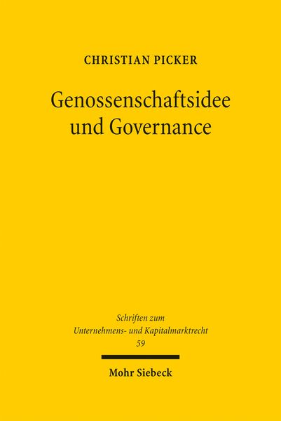 Produktbild: Genossenschaftsidee und Governance