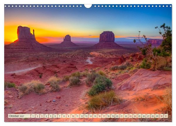 Produktbild: Unterwegs in ARIZONA (Wandkalender 2027 DIN A3 quer), CALVENDO Monatskalender