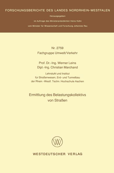 Produktbild: Ermittlung des Belastungskollektivs von Stra&szlig;en