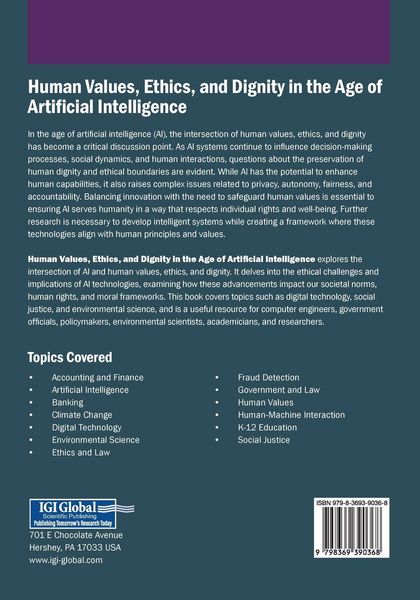 Produktbild: Human Values, Ethics, and Dignity in the Age of Artificial Intelligence