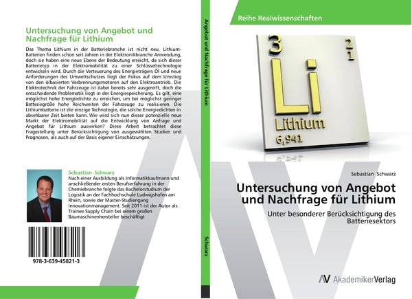 Produktbild: Untersuchung von Angebot und Nachfrage f&uuml;r Lithium
