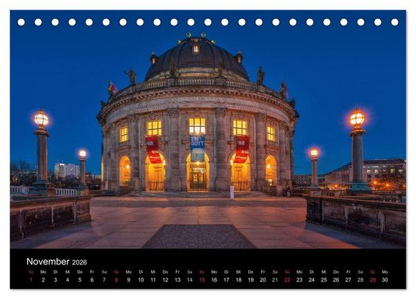Produktbild: Die Blaue Stunde in Berlin (Tischkalender 2026 DIN A5 quer), CALVENDO Monatskalender