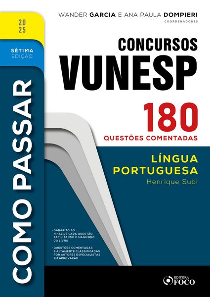 Produktbild: Como Passar em Concursos Vunesp - 7&ordf; Ed -2025