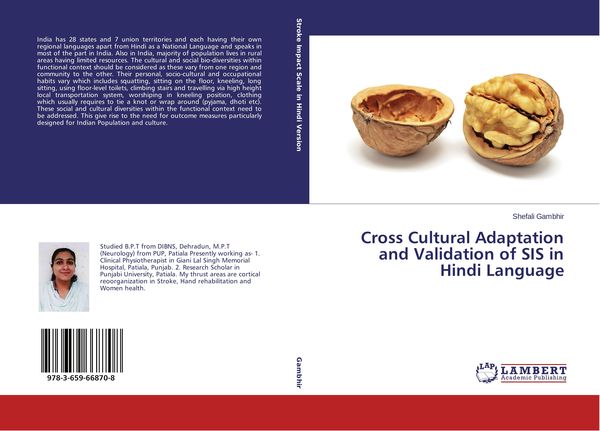 Produktbild: Cross Cultural Adaptation and Validation of SIS in Hindi Language