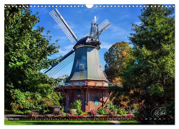 Produktbild: Friesland - Die Friesische M&uuml;hlenstra&szlig;e (Wandkalender 2026 DIN A3 quer), CALVENDO Monatskalender