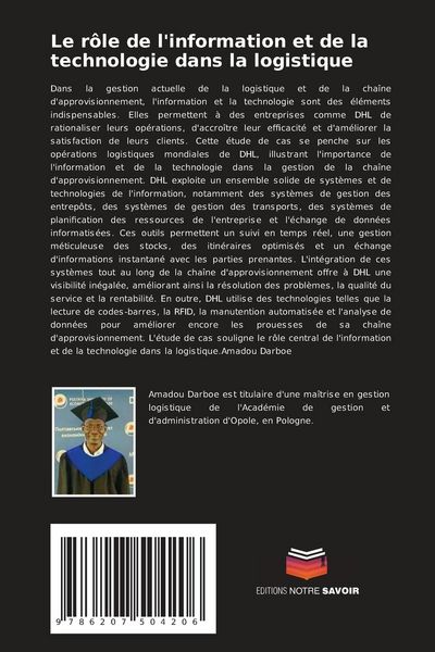 Produktbild: Le r&ocirc;le de l'information et de la technologie dans la logistique
