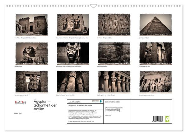 Produktbild: &Auml;gypten &ndash; Sch&ouml;nheit der Antike (Wandkalender 2026 DIN A2 quer), CALVENDO Monatskalender
