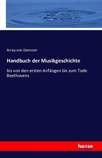 Produktbild: Handbuch der Musikgeschichte