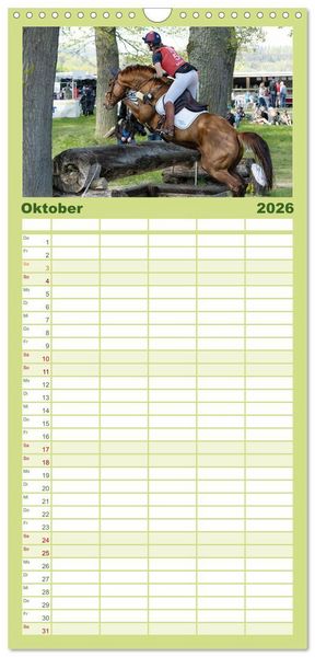 Produktbild: Familienplaner 2026 - Die Buschreiter mit 5 Spalten (Wandkalender, 21 x 45 cm) CALVENDO