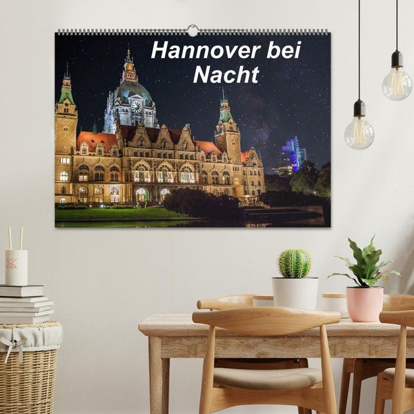 Produktbild: Hannover bei Nacht (Wandkalender 2026 DIN A2 quer), CALVENDO Monatskalender
