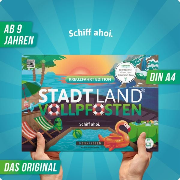 Denkriesen - Stadt Land Vollpfosten® - Kreuzfahrt Edition - "schiff Ahoi!" - A4