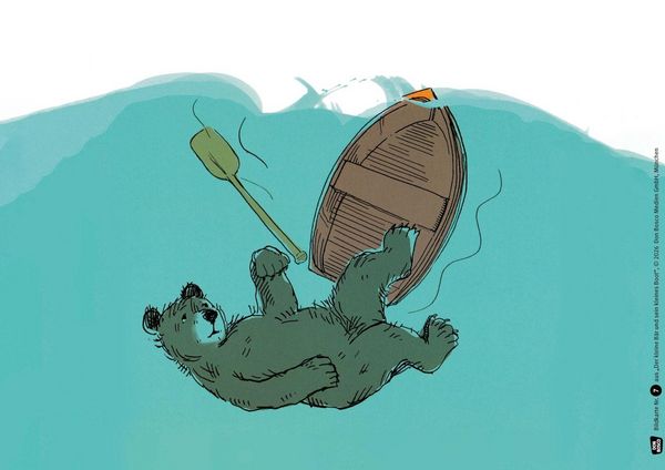 Produktbild: Der kleine B&auml;r und sein kleines Boot. Kamishibai Bildkartenset