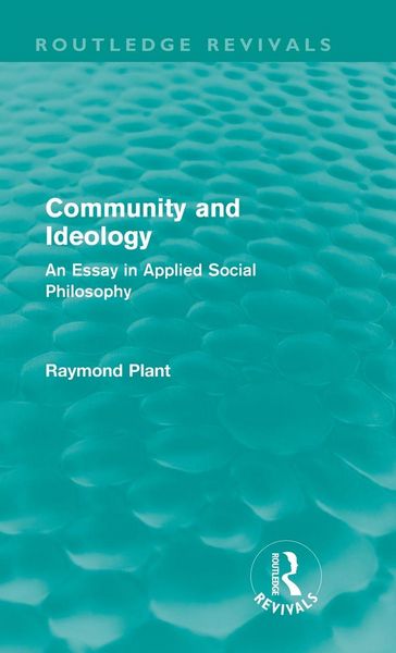 Produktbild: Community and Ideology (Routledge Revivals)