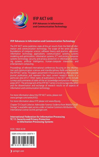 Produktbild: ICT Systems Security and Privacy Protection