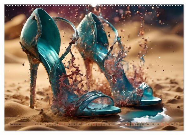 Produktbild: High Heels in Szene gesetzt (hochwertiger Premium Wandkalender 2026 DIN A2 quer), Kunstdruck in Hochglanz