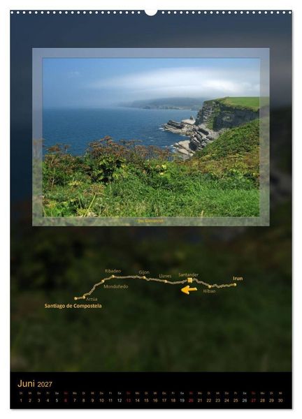 Produktbild: Camino del Norte (Wandkalender 2027 DIN A2 hoch), CALVENDO Monatskalender