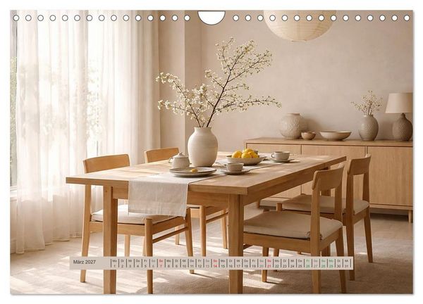 Produktbild: Wohntr&auml;ume &ndash; Minimalistische R&auml;ume voller Ruhe (Wandkalender 2027 DIN A4 quer), CALVENDO Monatskalender