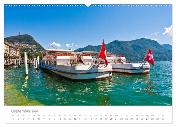 Produktbild: TESSIN Werner Dieterich (hochwertiger Premium Wandkalender 2026 DIN A2 quer), Kunstdruck in Hochglanz