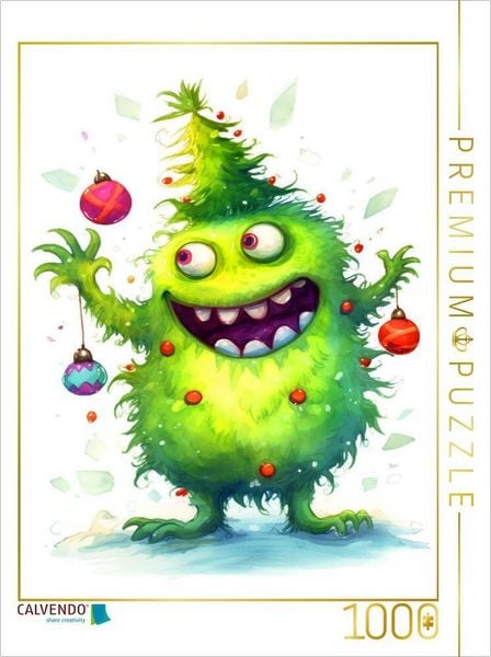 CALVENDO Puzzle Weihnachtsbaummonster | 1000 Teile Lege-Größe 64x48cm Foto-Puzzle für glückliche Stunden