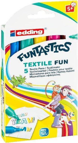 Produktbild: Edding 17 Funtastics Textilmaler sortiert 5St Set