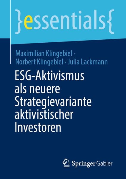 Produktbild: ESG-Aktivismus als neuere Strategievariante aktivistischer Investoren