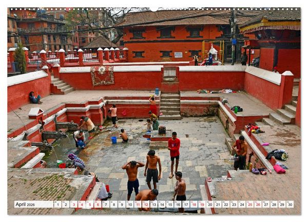 Produktbild: LALITPUR, die alte K&ouml;nigsstadt (hochwertiger Premium Wandkalender 2026 DIN A2 quer), Kunstdruck in Hochglanz