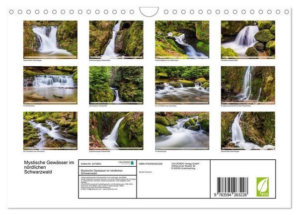 Produktbild: Mystische Gew&auml;sser im n&ouml;rdlichen Schwarzwald (Wandkalender 2027 DIN A4 quer), CALVENDO Monatskalender