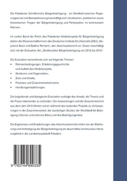 Produktbild: Mehr Beteiligung wagen - Evaluation des Modellprojekts Strukturierte B&uuml;rgerbeteiligung