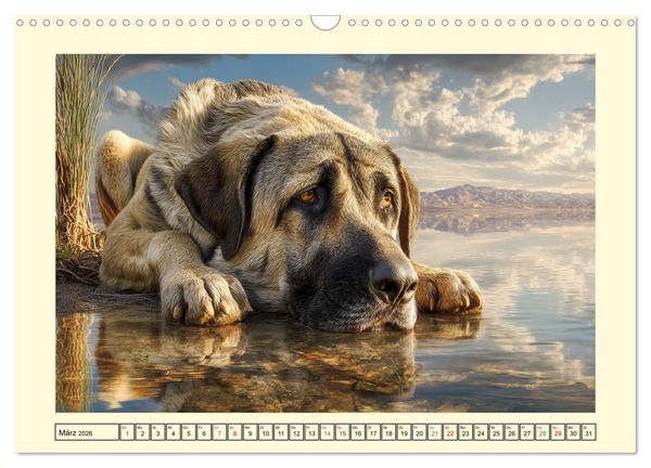 Produktbild: Kangal - Besch&uuml;tzer der Herde. Starke, selbstst&auml;ndige und furchtlose Hunde (Wandkalender 2026 DIN A3 quer), CALVENDO Monatskalender