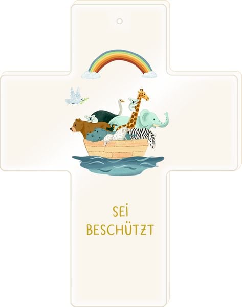 Produktbild: Mein Taufkreuz (Porzellan) - Sei besch&uuml;tzt