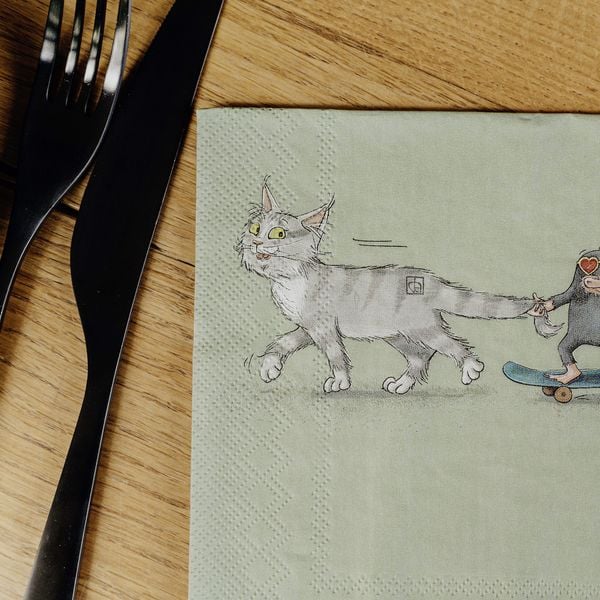 Produktbild: Servietten &ldquo;Kater Jack und Maulwurf G&uuml;nter&rdquo;