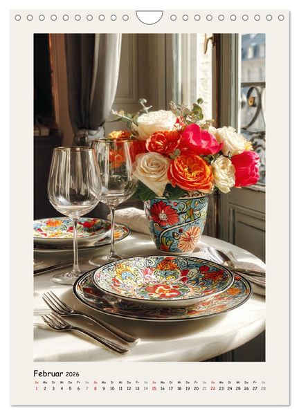 Produktbild: Tafelgedecke. Eleganz in Porzellan und Keramik (Wandkalender 2026 DIN A4 hoch), CALVENDO Monatskalender