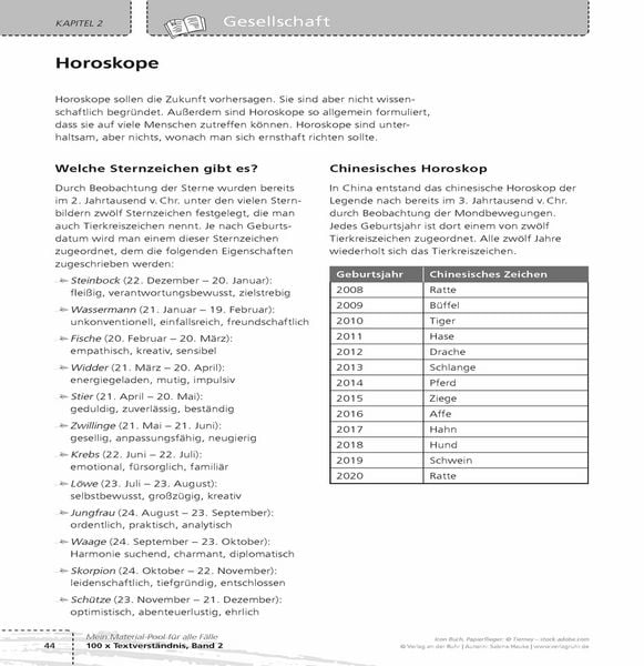 Produktbild: 100 x Textverst&auml;ndnis, Band 2