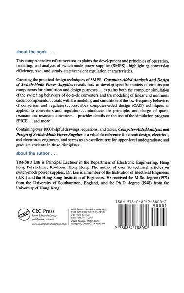Produktbild: Computer-Aided Analysis and Design of Switch-Mode Power Supplies