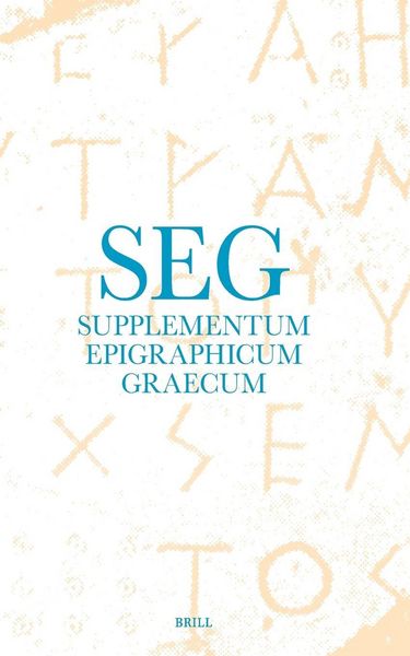 Produktbild: Supplementum Epigraphicum Graecum, Volume LXIX (2019)